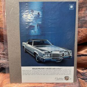 1970 Cadillac Eldorado Fleetwood Vintage Print Ad Original GM Blue Silver